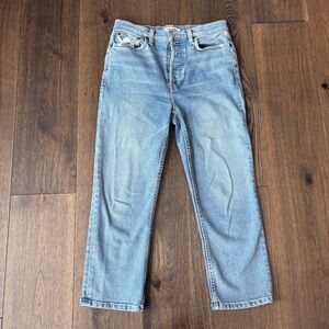 RE/DONE Jeans Women 27 90s High Rise Ankle Crop Medium Wash